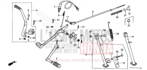 PEDAL/KICK STARTER ARM XL125SB de 1981